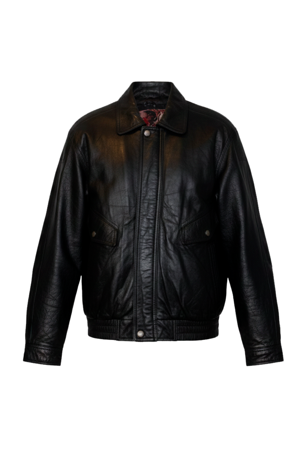 Vintage Faux Leather Bomber