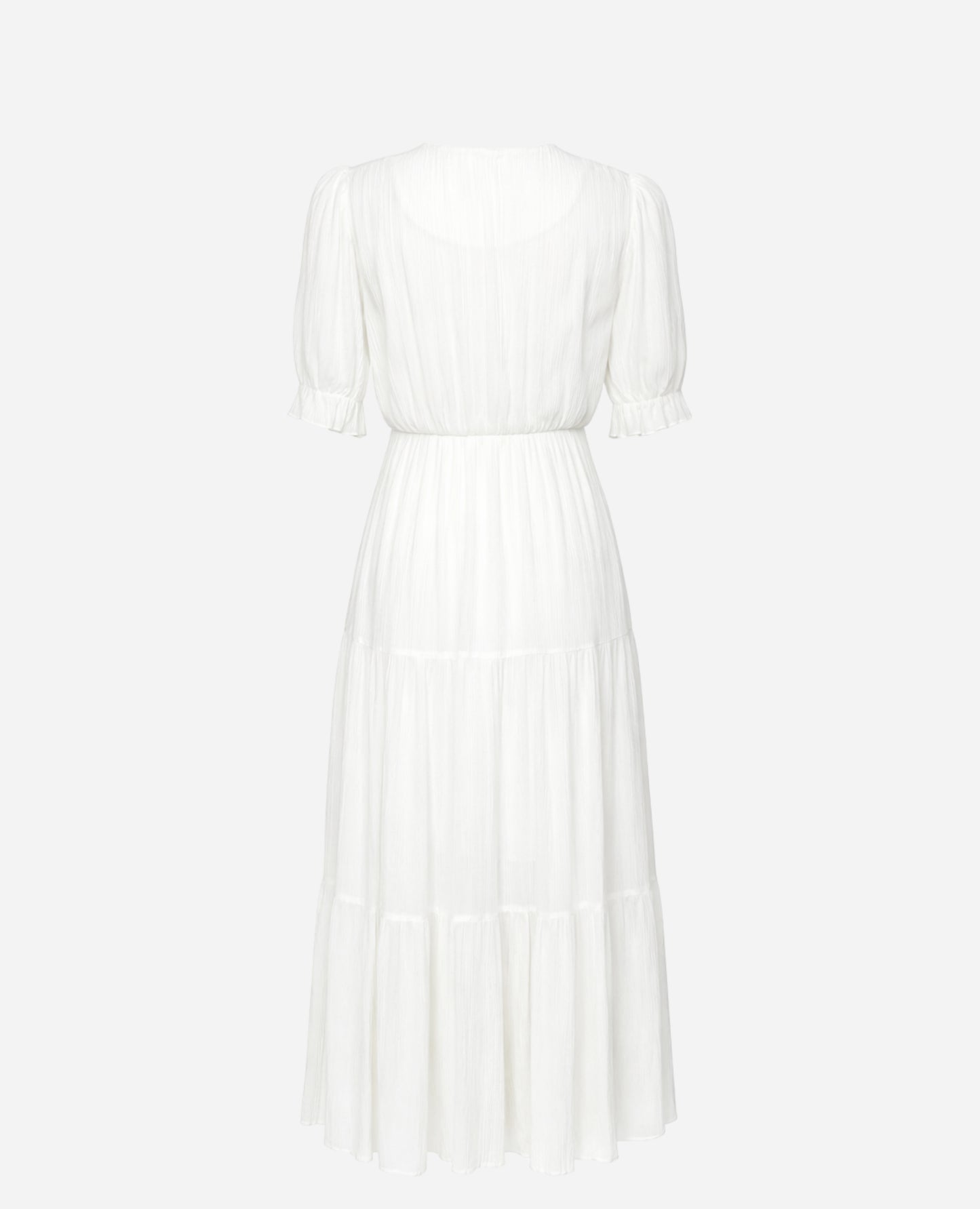 Vestido de Veve Blanco Cruzado Texturizado