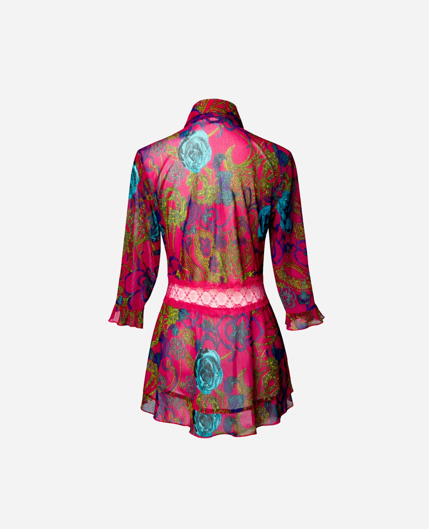 Blusa Mesh Bs Color Baroque Fucsia