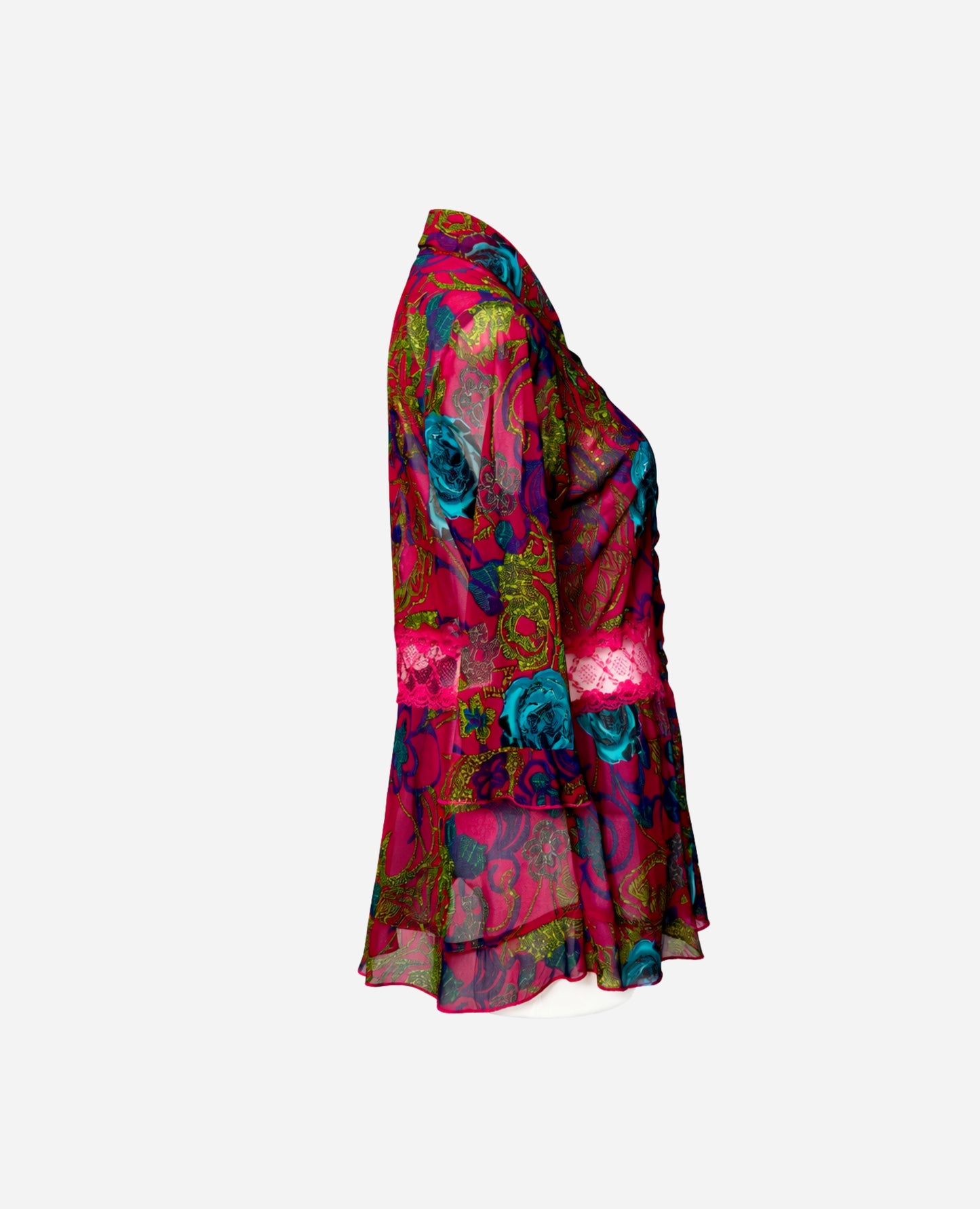 Blusa Mesh Bs Color Baroque Fucsia