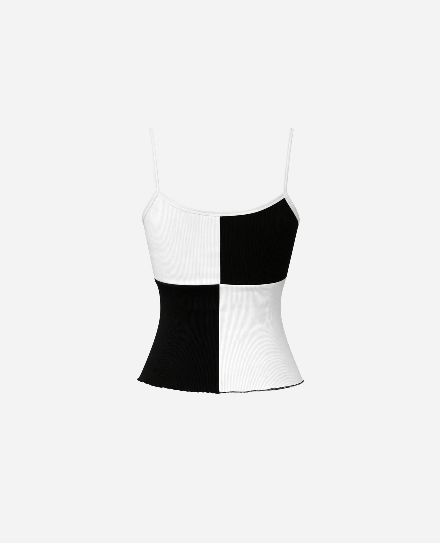 Top Colour Block Rib Cami