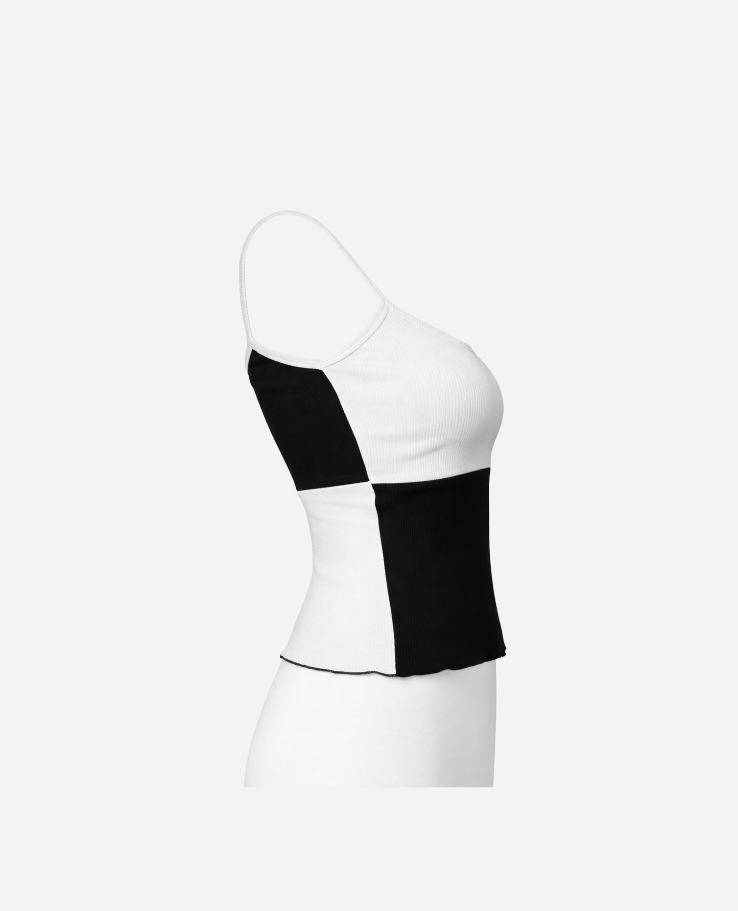 Top Colour Block Rib Cami
