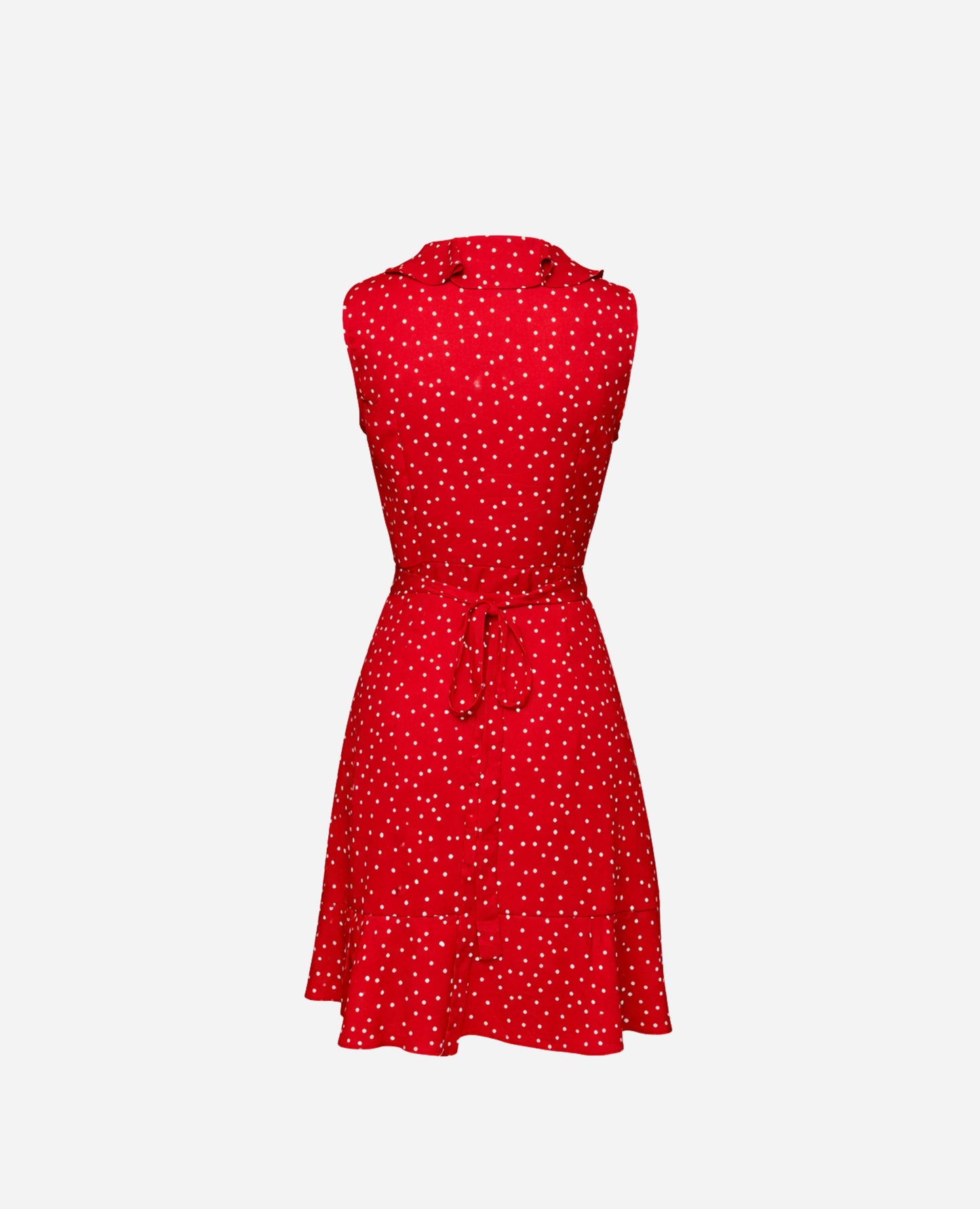 Vestido VEM·VER Ruffle Polka Dot Rojo