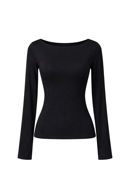 Top Bardot Manga Larga