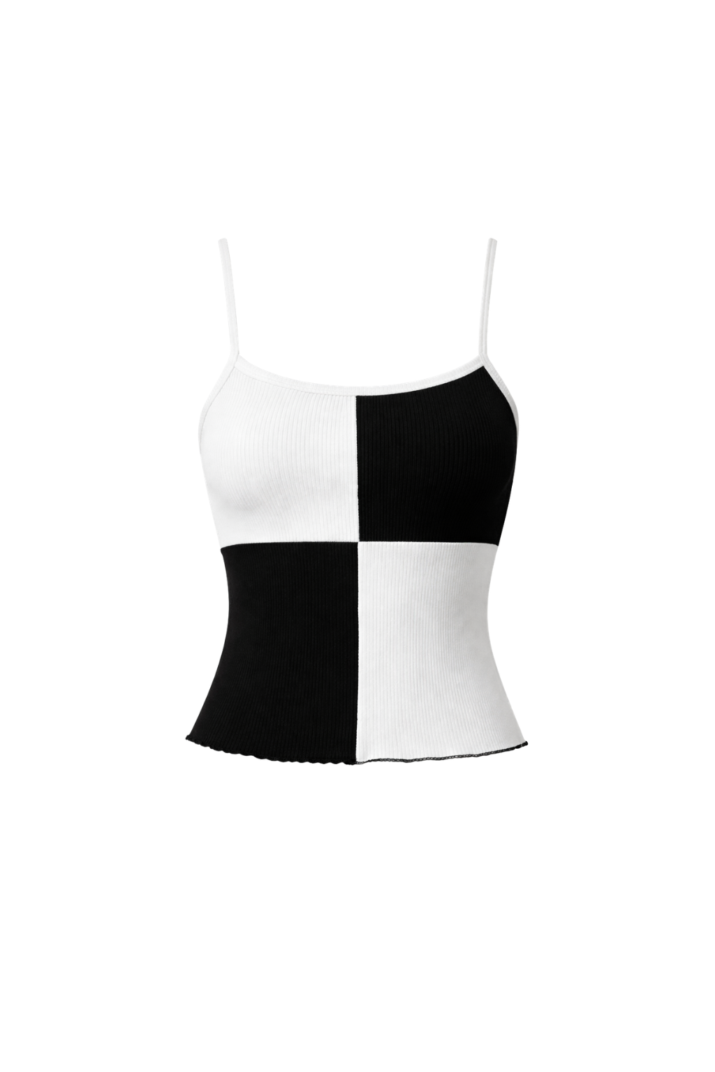 Top Colour Block Rib Cami