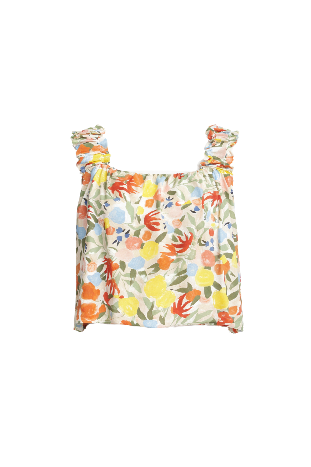 Blusa Fruncida Smock Floral