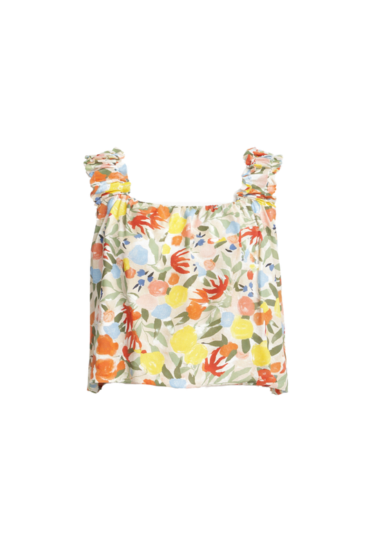Blusa Fruncida Smock Floral