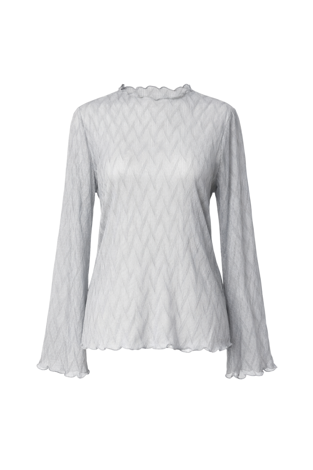 Top Tul Gris Aperlado