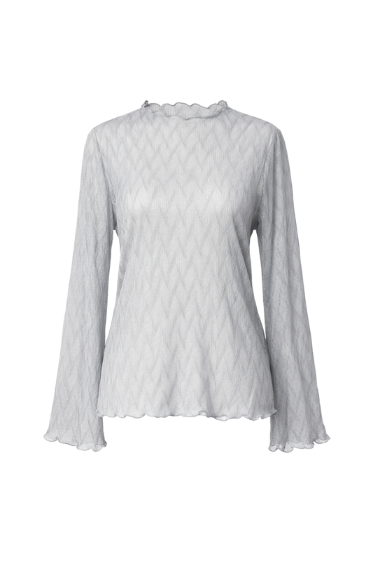 Top Tul Gris Aperlado