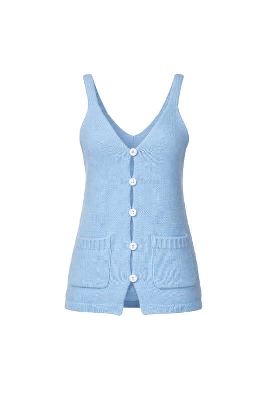 Vest Blue Light Knit