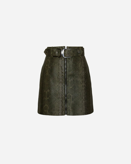 Topshop Vintage Snakeskin Mini Skirt
